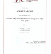Стоматологічна клініка «Dr. VatanoV» сертифікат - vatanov_sert3